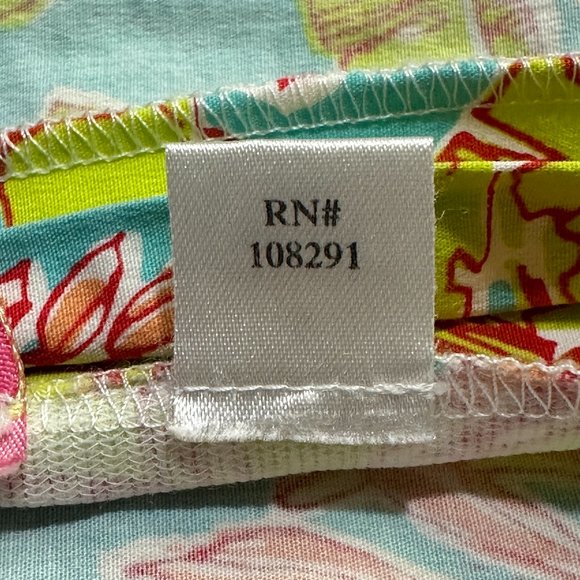 Key West Tropical Palm Print Skirt- Button Down Tie Through Waist - Picture 9 of 12